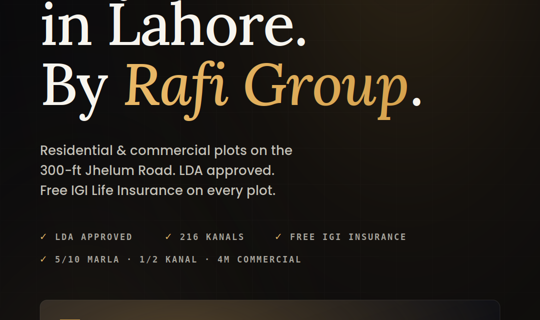 A greener way to live in Lahore. On Jhelum Road
